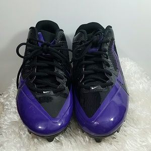 NikeiD Purple Black FlyWire Football Cleats